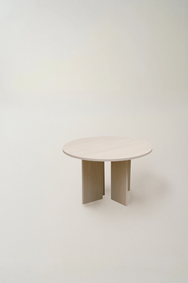 Sofabord 'Créme' Rundt 75cm - Hvidpigmenteret