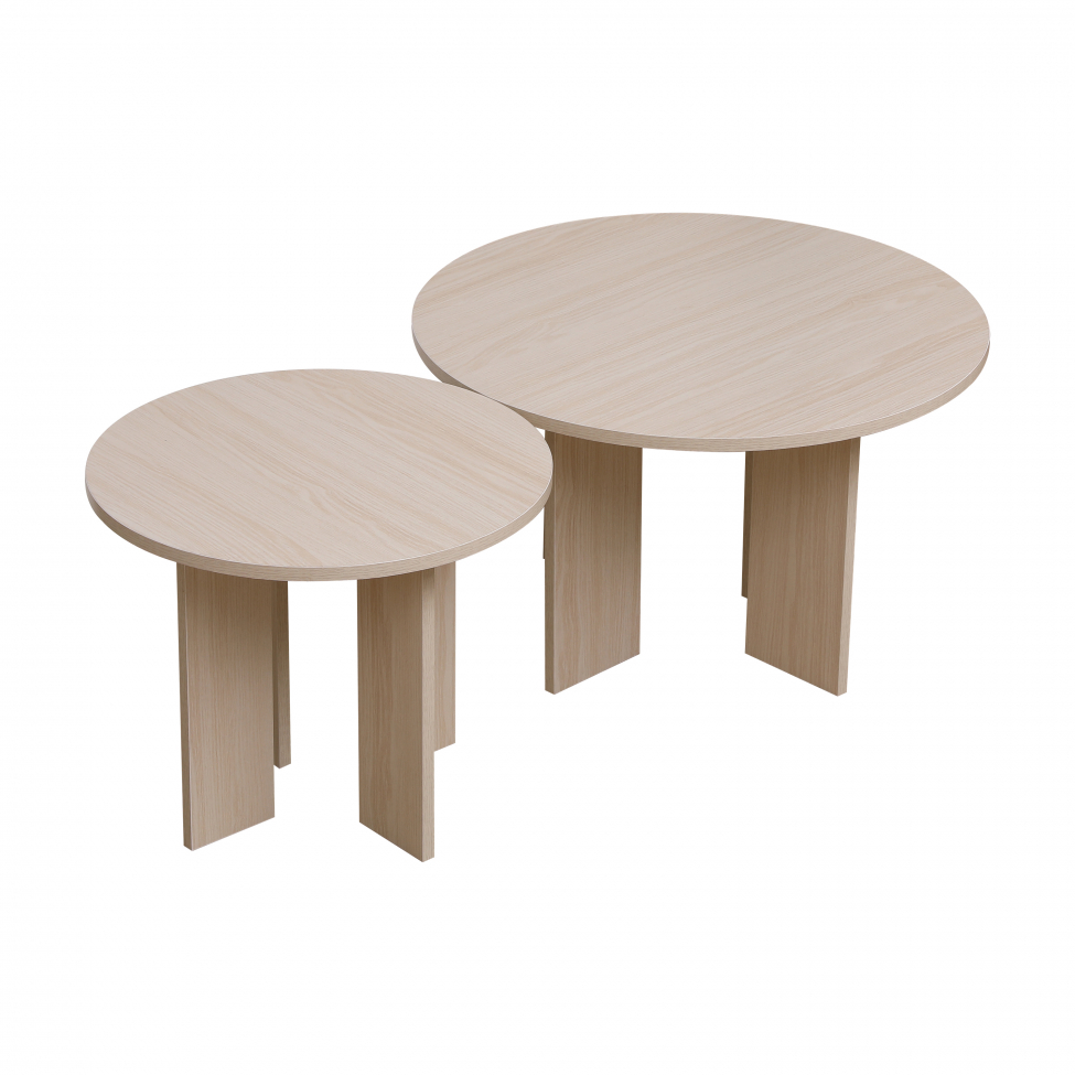 Sofabord 'Cr&eacute;me' Rundt 75cm - Natur