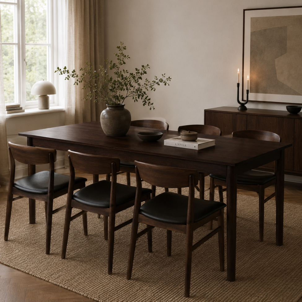 Spisebord 'Fager' 135cm - Valnød
