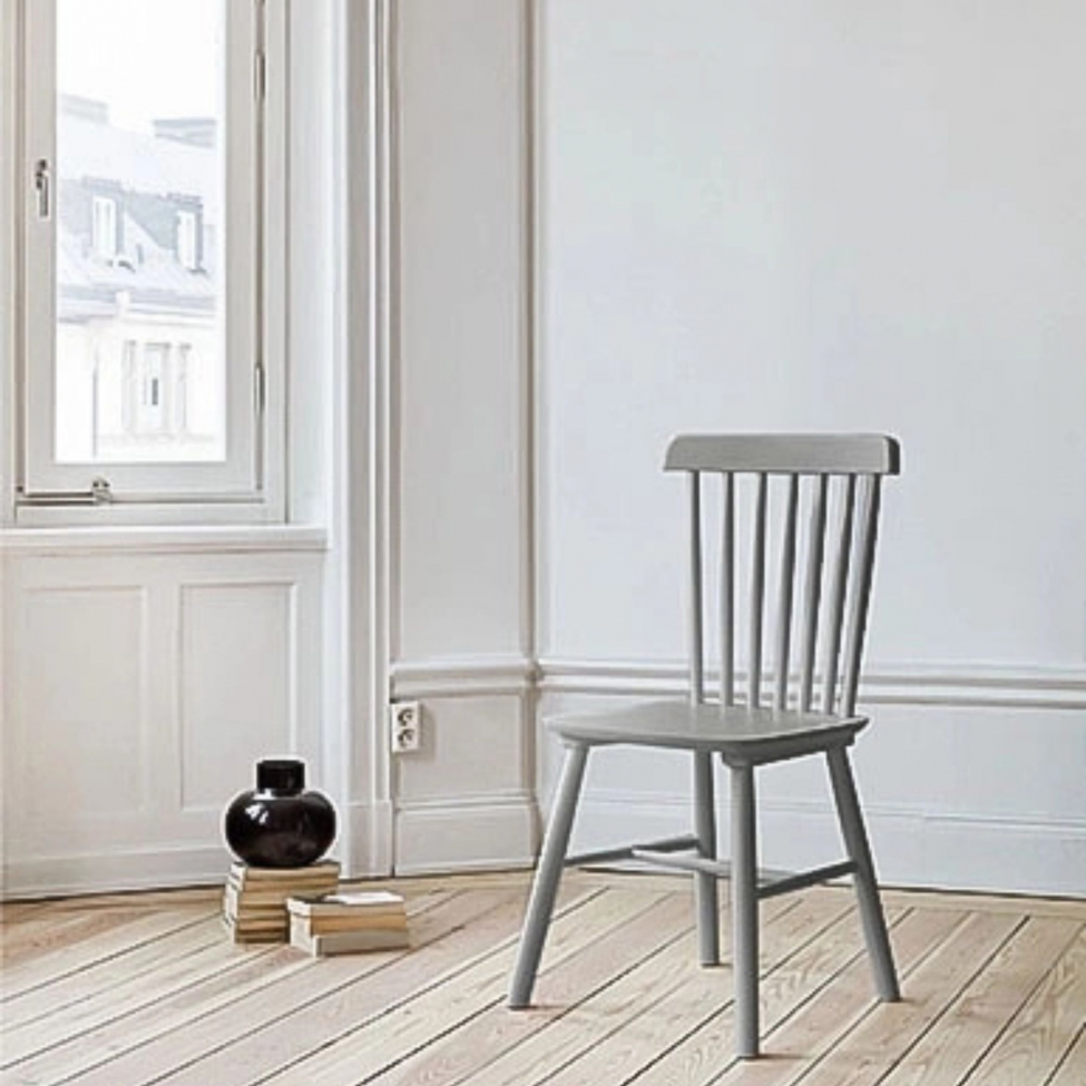 Pindestol 'Elsa' - M&oslash;rkegr&aring;/S&oslash;lvgr&aring;