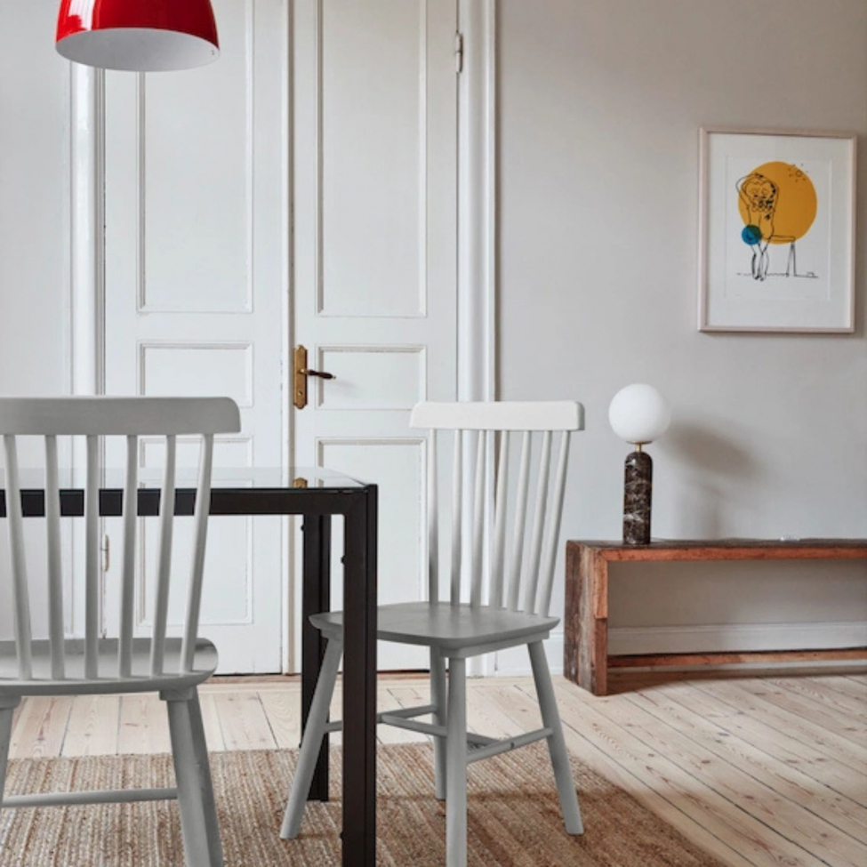 Pindestol 'Elsa' - Lys grå