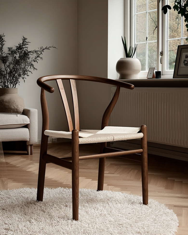 Stol 'Alta' - Valnød/Beige