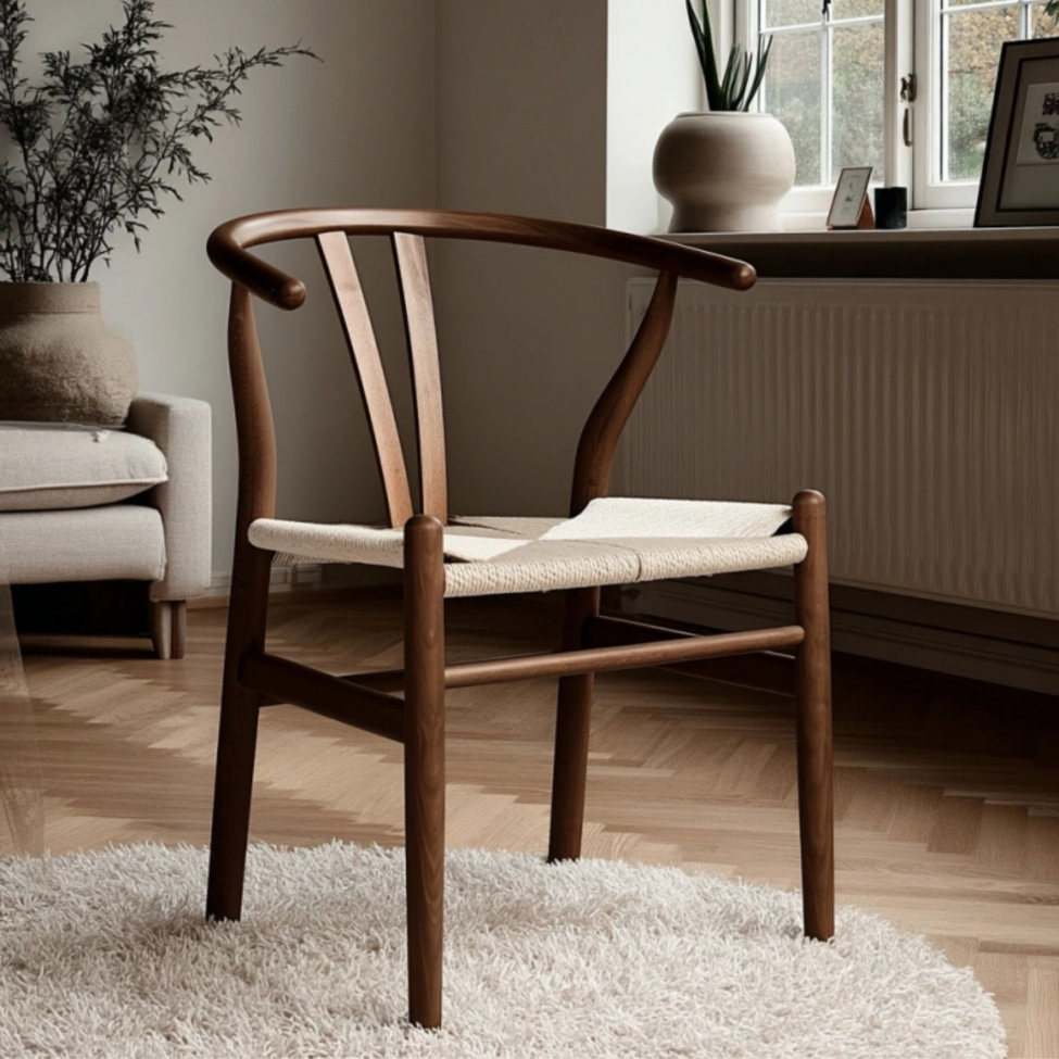 Stol 'Alta' - Valnød/Beige