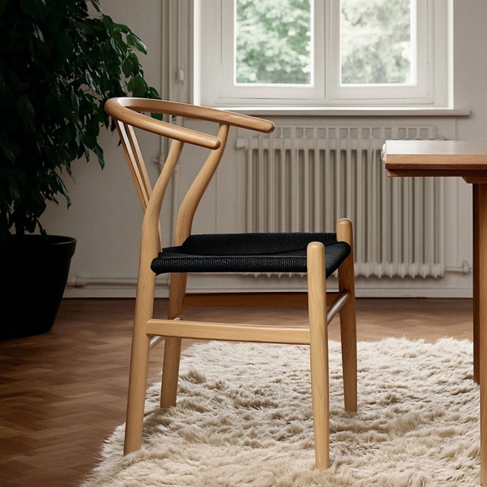 Stol 'Alta' - Natur/Sort