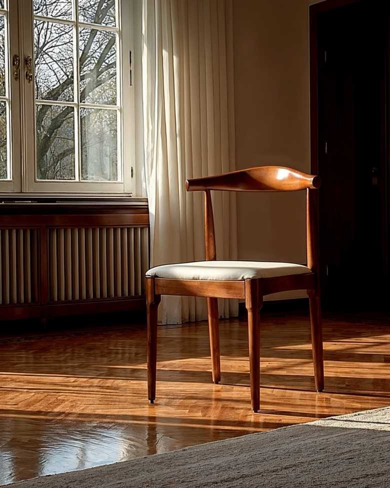 Stol 'Fager' - Valnød/Beige