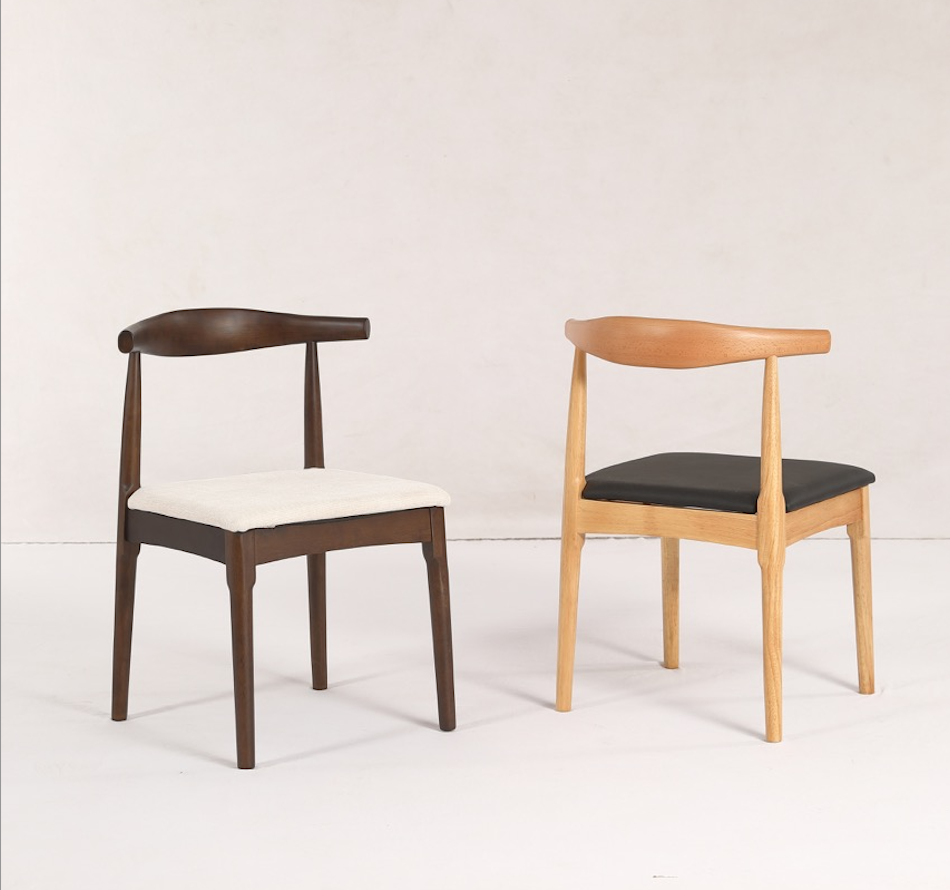 Stol 'Fager' - Valnød/Beige