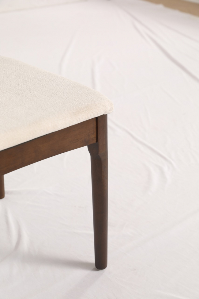 Stol 'Fager' - Valnød/Beige