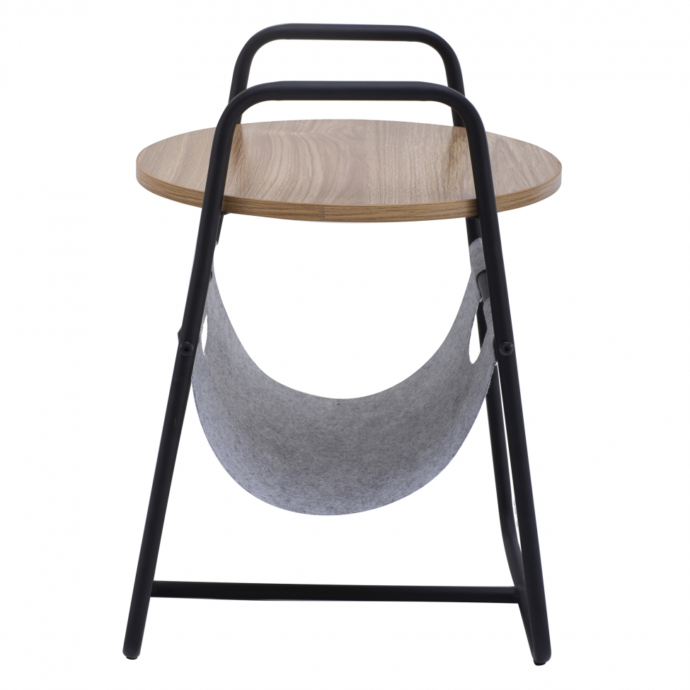 Sidebord 'Tidningsställ' - Sort/Træ