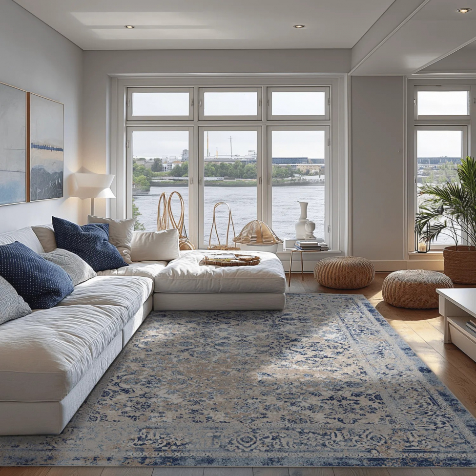 Wilton tæppe 'Denizli' 200x280cm - Blå