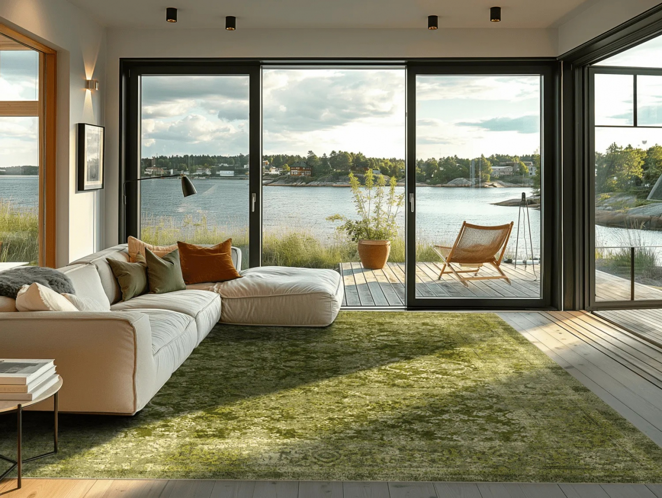 Wilton tæppe 'Denizli' 200x280cm - Grøn