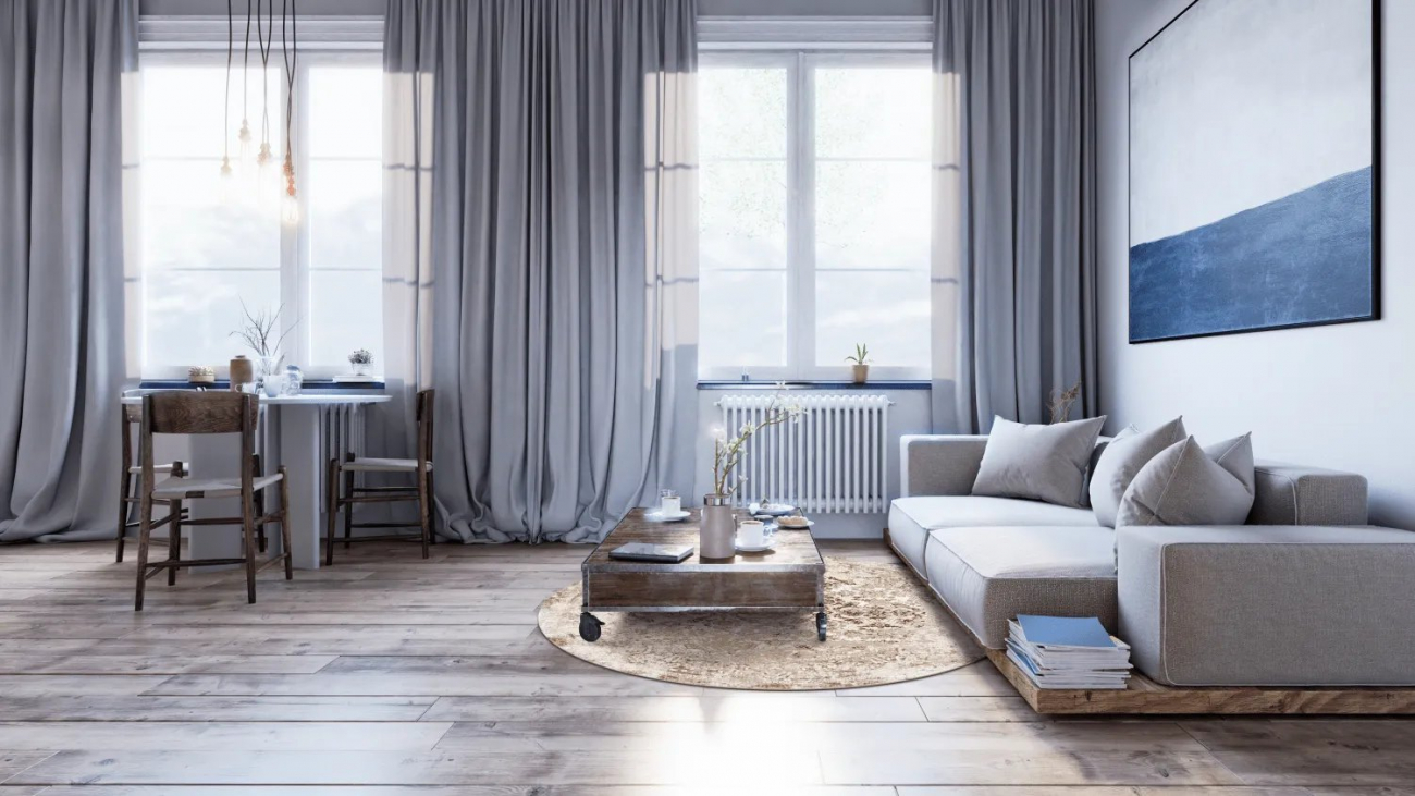 Rund tæppe 'Denizli' 120cm - Beige