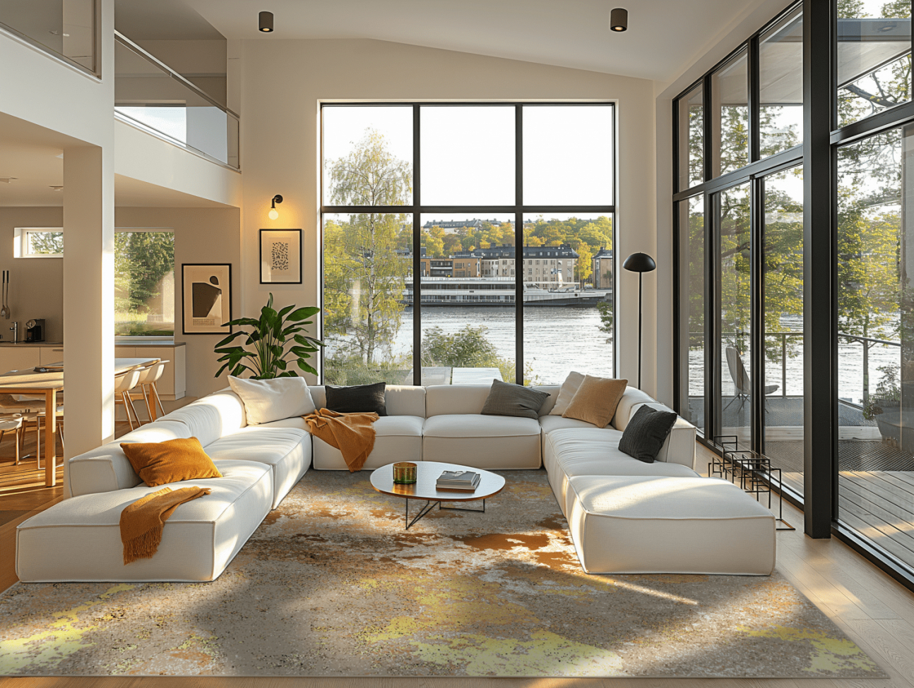 Wilton tæppe 'Elena' 200x280cm - Beige/Guld