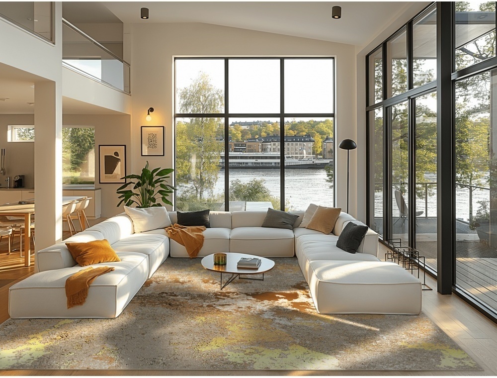Wilton tæppe 'Elena' 240x340cm - Beige/Guld