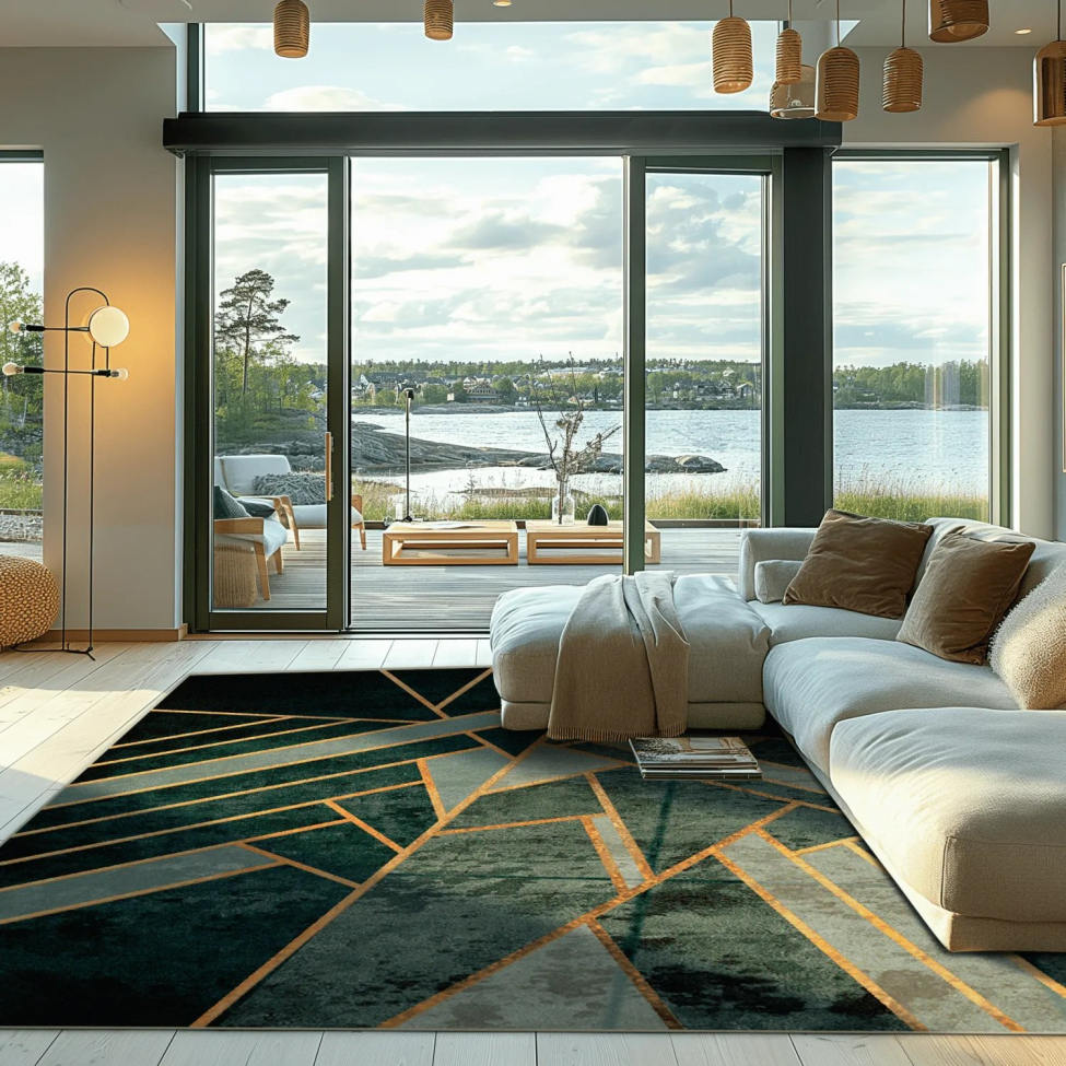 Wilton tæppe 'Amasra' 80x150cm - Grøn