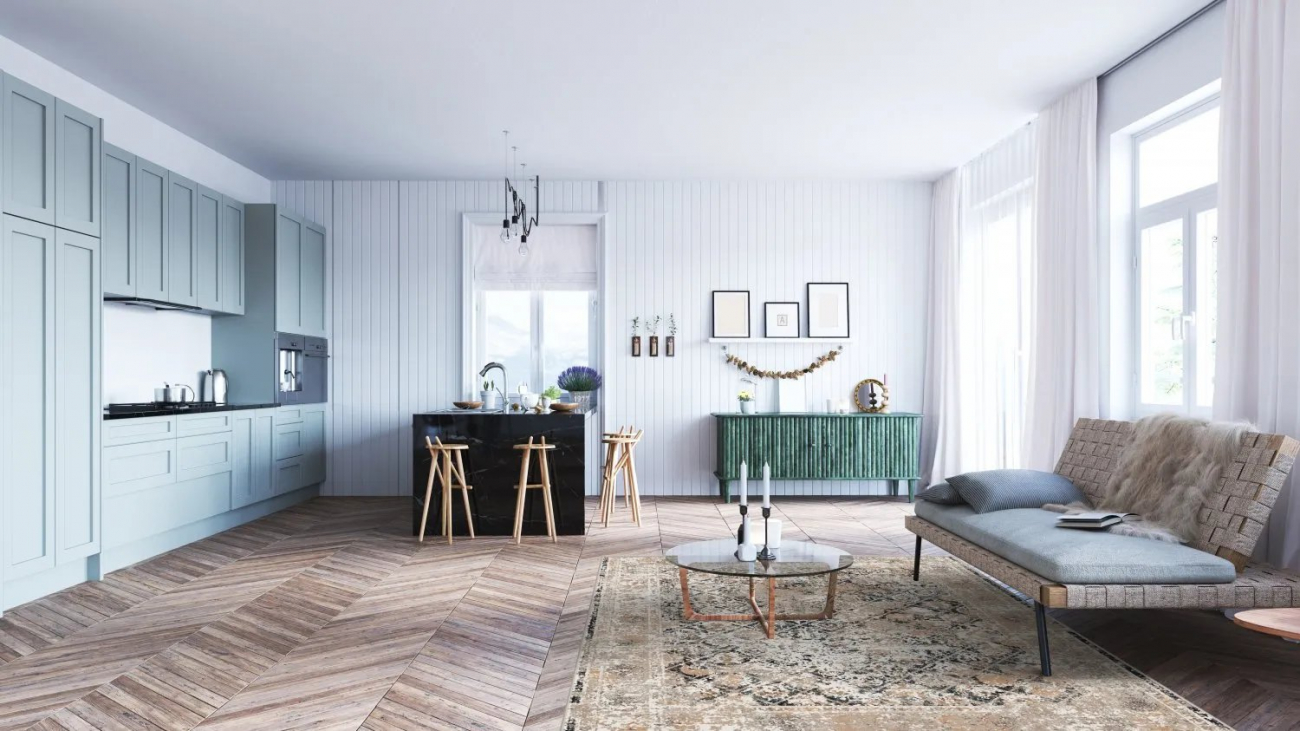 Wilton tæppe 'Douz' 200x280cm - Sort/Multi