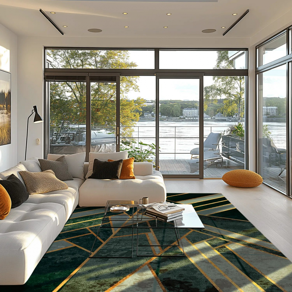 Wilton tæppe 'Amasra' 80x250cm - Grøn