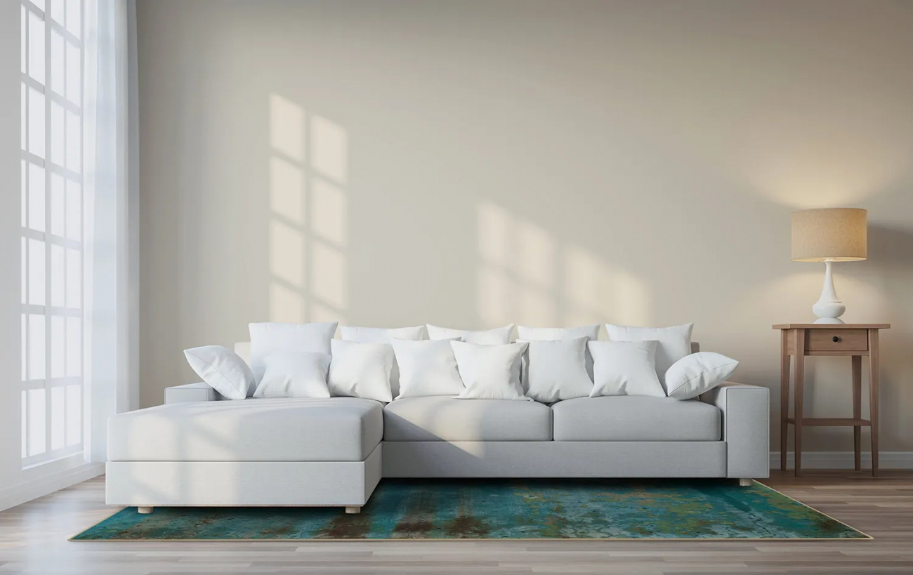 Wilton tæppe 'Domont' 80x250cm - Turkis