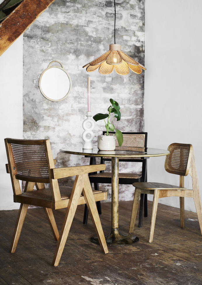 Stol 'Wooden rattan' - Natur