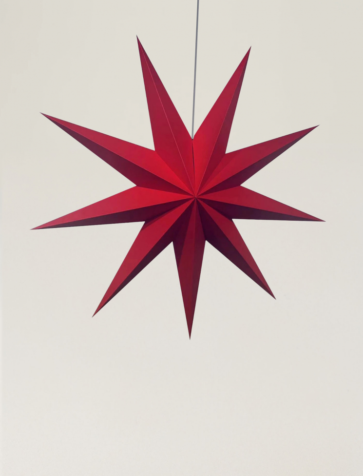 Adventsstjerne 'Vintergaden' 118cm - Rød