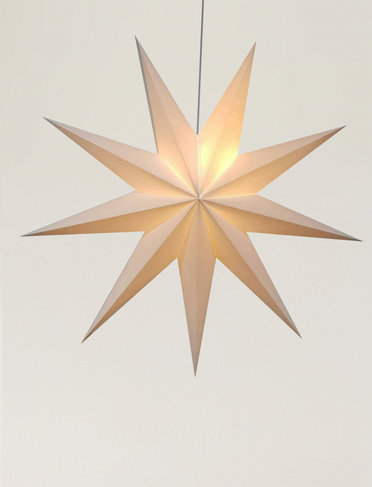 Adventsstjerne 'Vintergaden' 118cm - Hvid