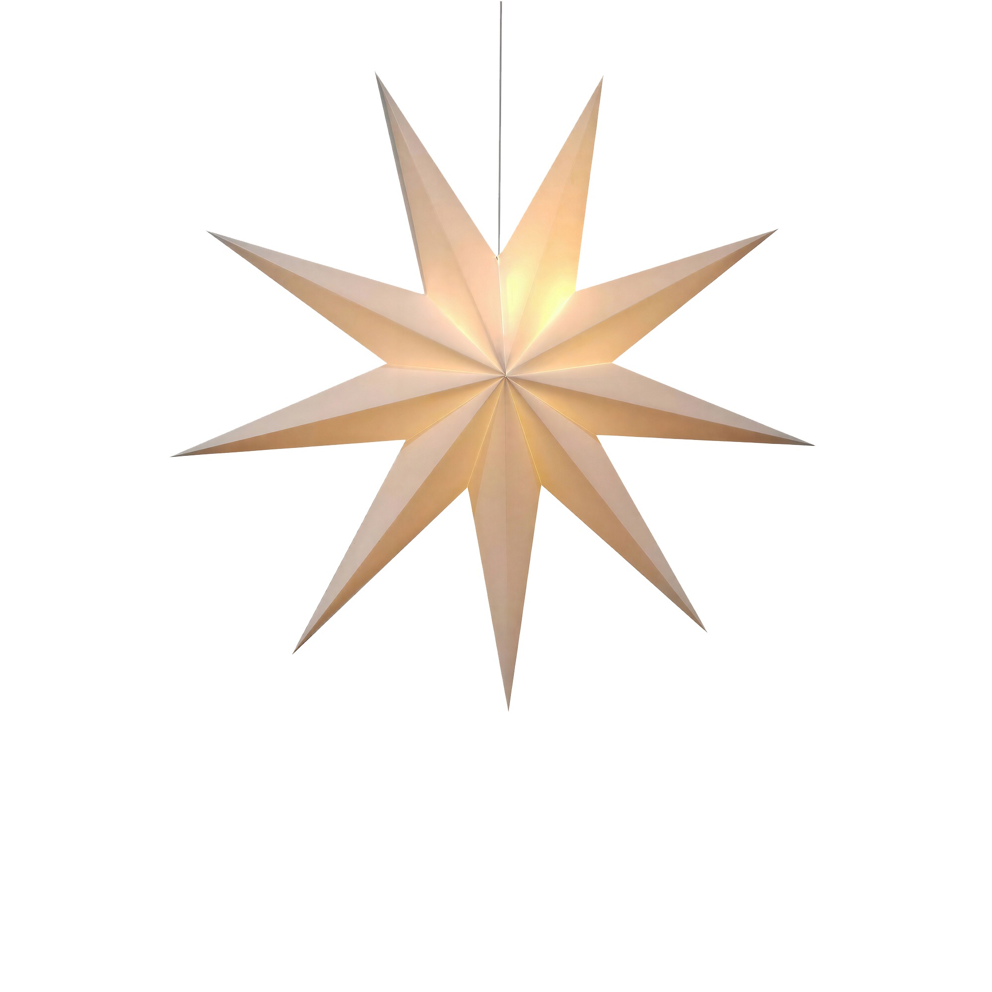 Adventsstjerne 'Vintergaden' 118cm - Hvid
