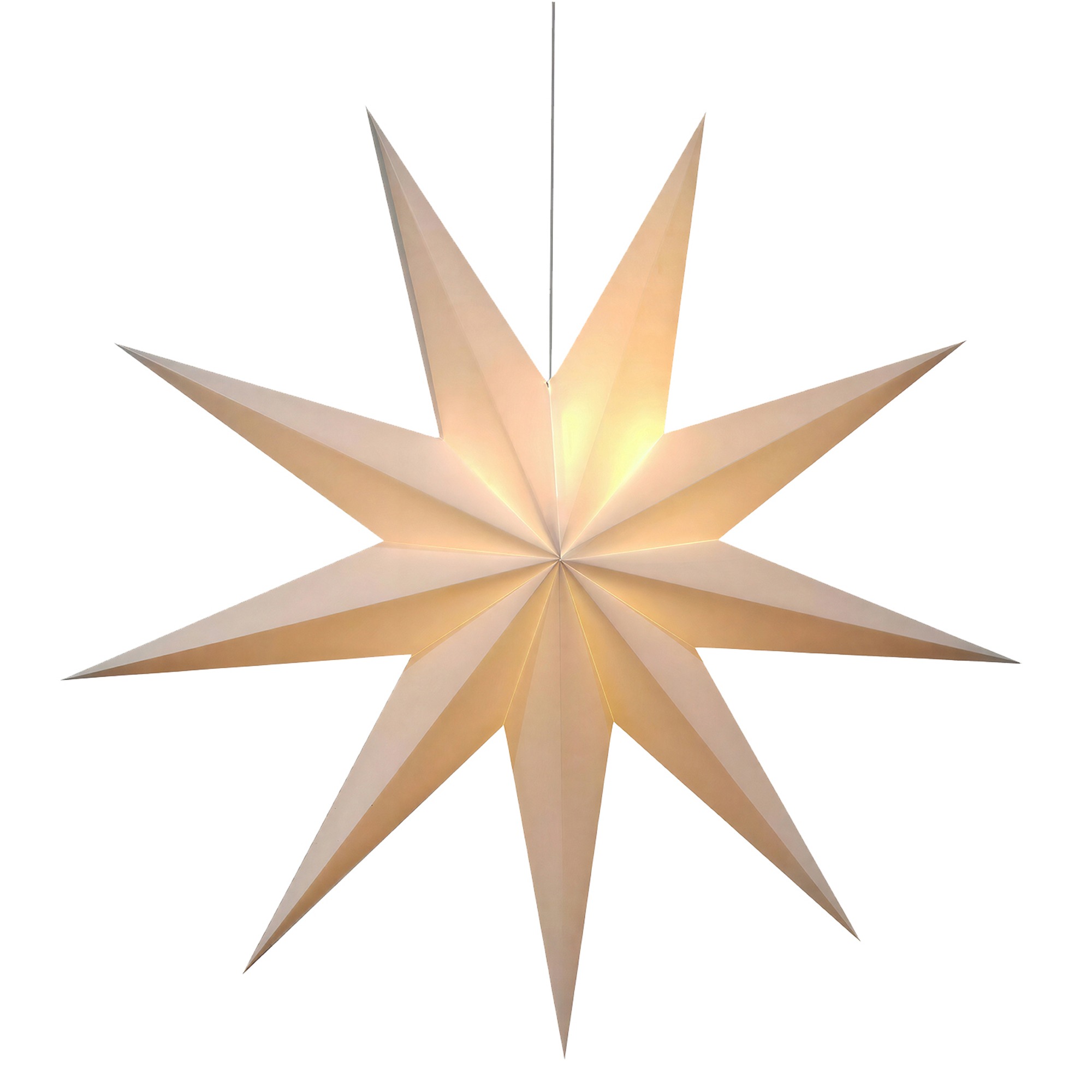 Adventsstjerne 'Vintergaden' 118cm - Hvid