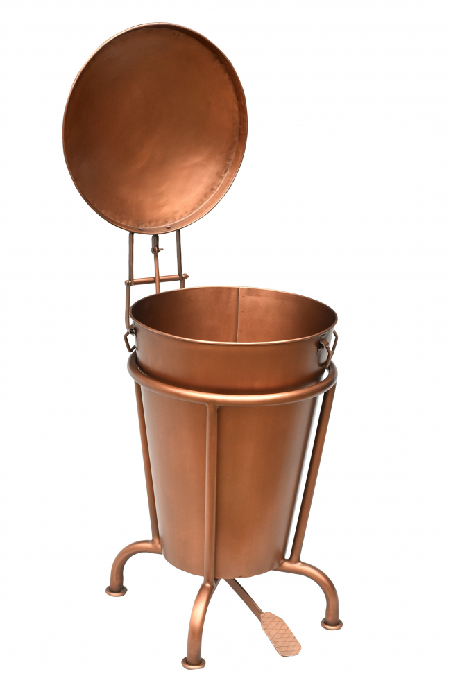 Pedalspand 'Klapp' - Kobber