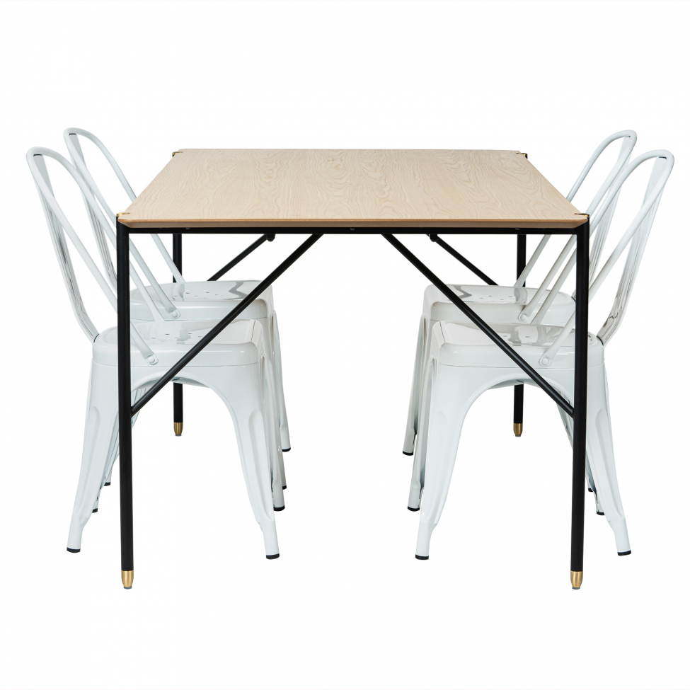 Spisegruppe 'Hornstull Montmartre' - 1 Bord & 4 Stole