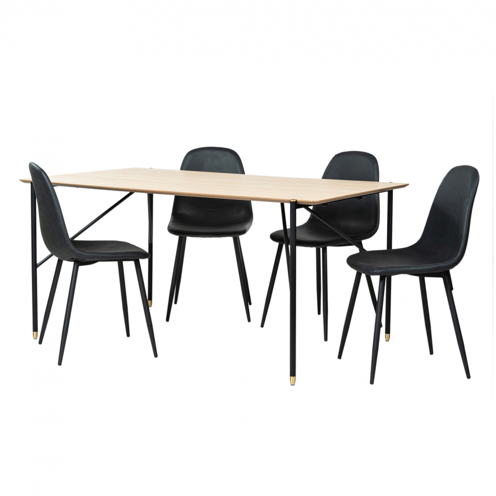 Spisegruppe 'Hornstull Forma' 1 Bord & 4 Stole