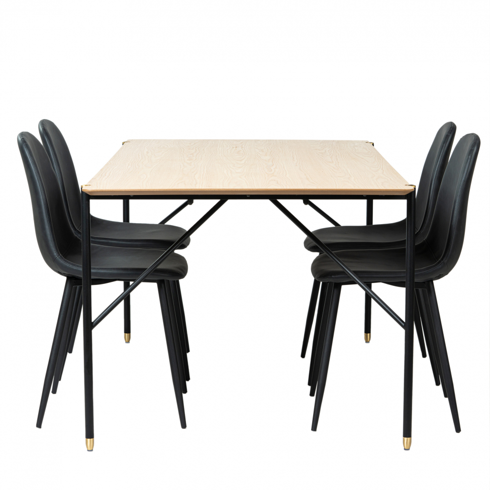 Spisegruppe 'Hornstull Forma' 1 Bord & 4 Stole