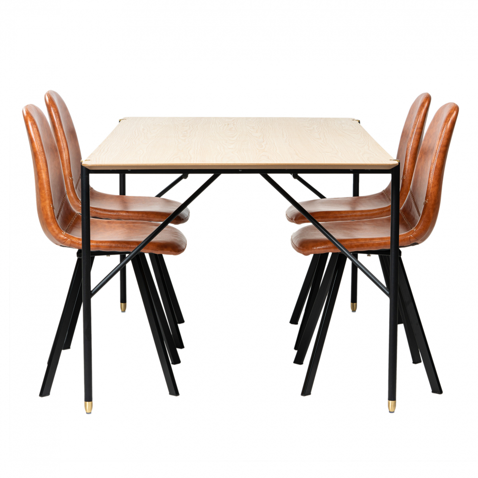 Spisegruppe 'Hornstull Carrie' - 1 Bord & 4 Stole