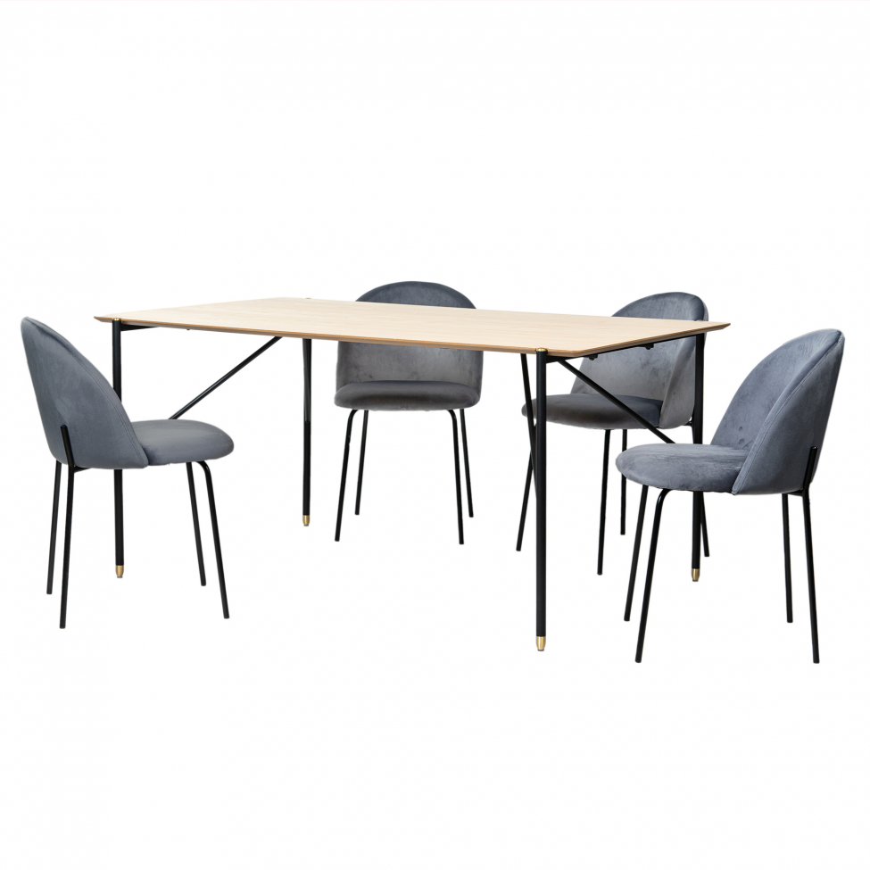 Spisegruppe 'Hornstull Elegant' - 1 Bord & 4 Stole