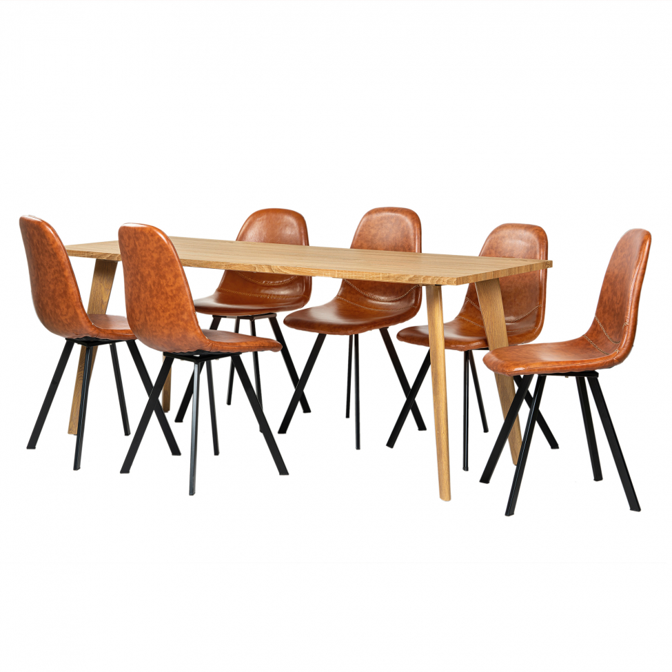 Spisegruppe 'Nordisk Carrie' - 1 Bord & 6 Stole