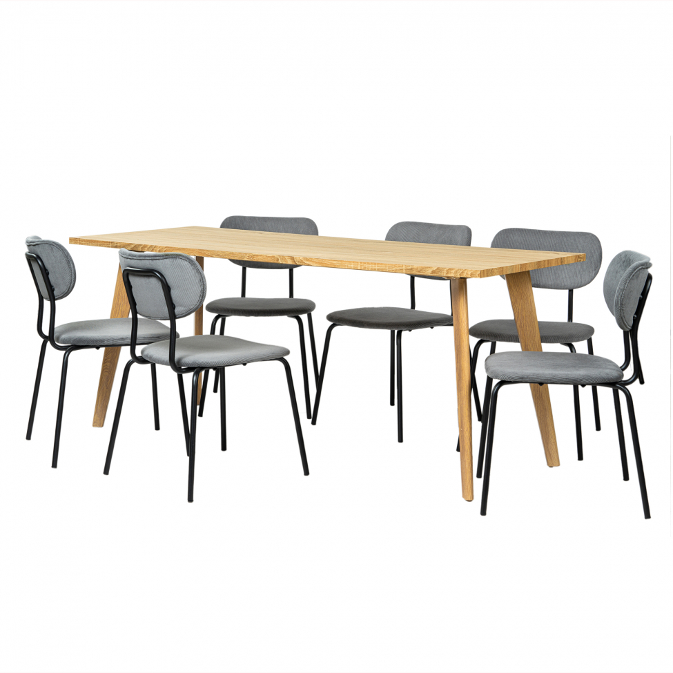 Spisegruppe 'Nordisk Kungsholmen' - 1 Bord & 6 Stole