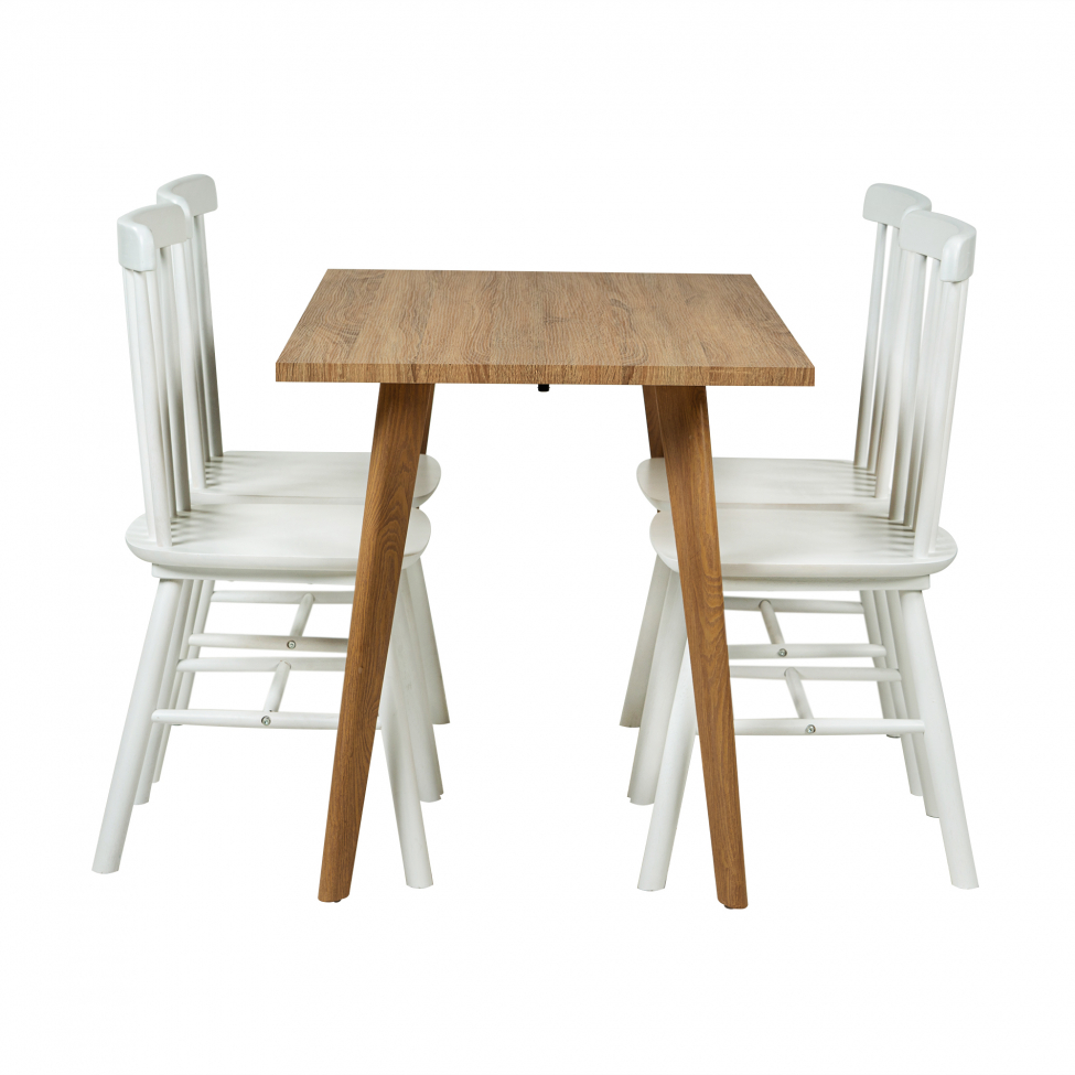Spisegruppe 'Nordisk Elsa' - 1 Bord & 4 Stole