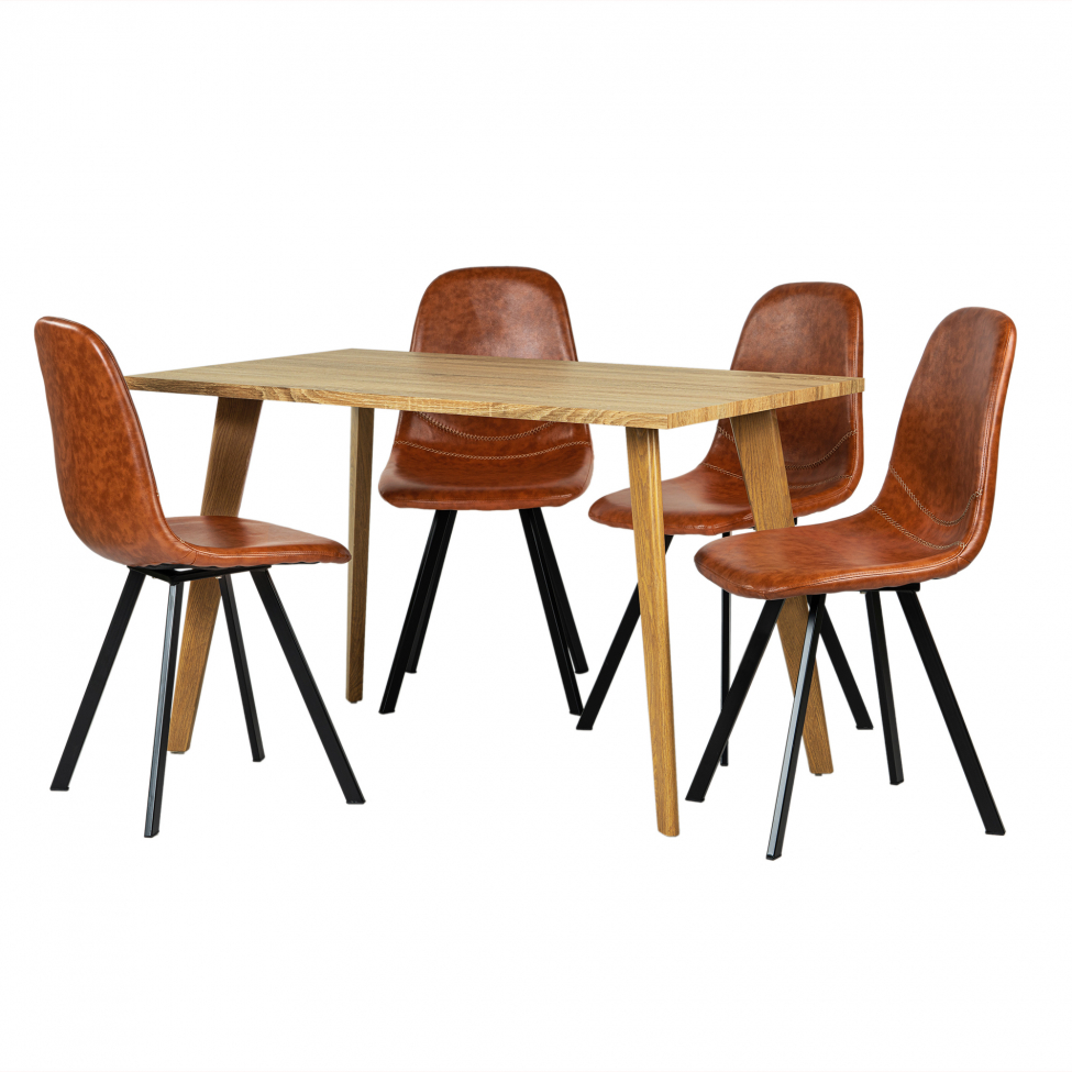 Spisegruppe 'Nordisk Carrie' - 1 Bord & 4 Stole