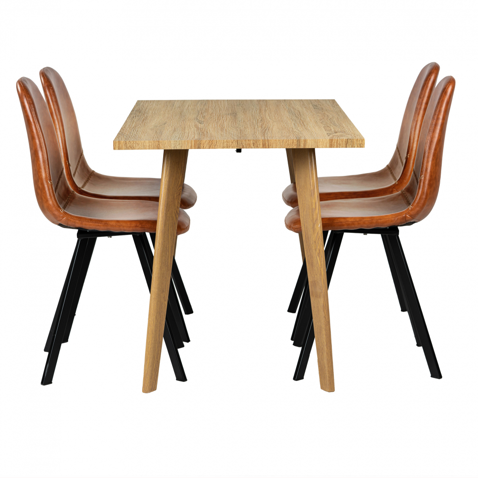 Spisegruppe 'Nordisk Carrie' - 1 Bord & 4 Stole