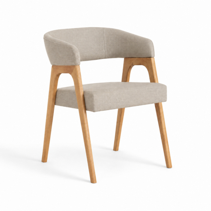 Stol \'Alba\' - Natur/Grå i gruppen Møbler / Sidde møbler / Stole hos Reforma (071-oak-beige)