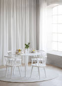 Rundt spisebord \'Lotta\' Rund 106cm - Hvid
