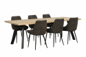 Spisebord \'Fred\' 240x100cm - Hvidpigmenteret Eg/Sort 