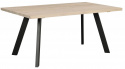 Spisebord \'Fred\' 170x95cm - Hvidpigmenteret Eg/Sort