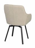 Karmstol \'Alison\' - Lysbeige/sort