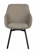 Karmstol \'Alison\' - Mørkbeige/sort