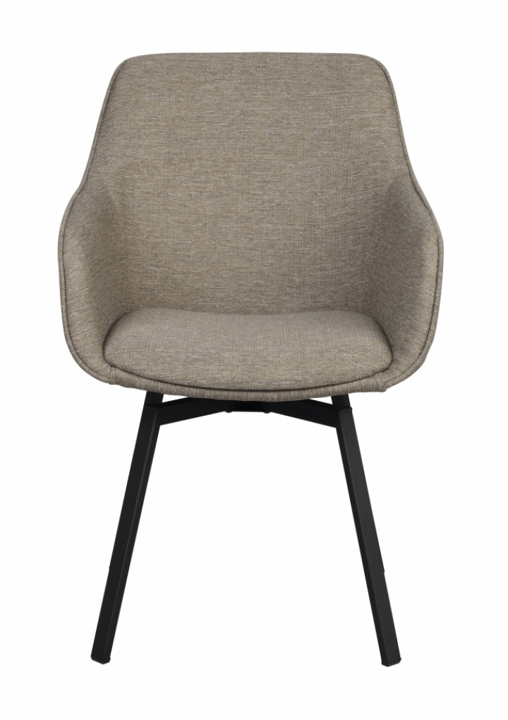 Karmstol \'Alison\' - Mørkbeige/sort i gruppen Møbler / Sidde møbler / Stole hos Reforma (117883)