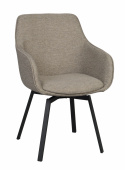 Karmstol \'Alison\' - Mørkbeige/sort