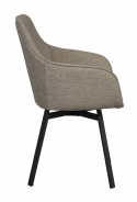 Karmstol \'Alison\' - Mørkbeige/sort