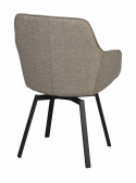 Karmstol \'Alison\' - Mørkbeige/sort