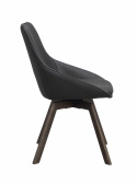 Stol \'Alison\' Læder - Sort/brun