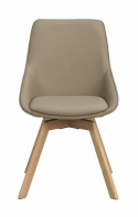 Stol \'Alison\' Læder - Beige/eg