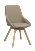 Stol \'Alison\' Læder - Beige/eg